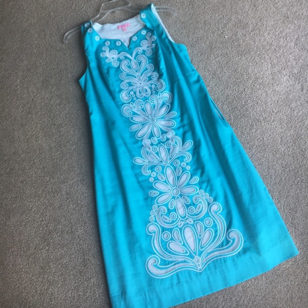Lilly Pulitzer embroidered column dress